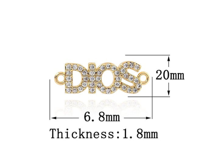 18K Gold Filled Letter Connector,Gold Dainty Letter  Connector,Letter Connector Bracelet Necklace for DIY Jewelry Making Supply