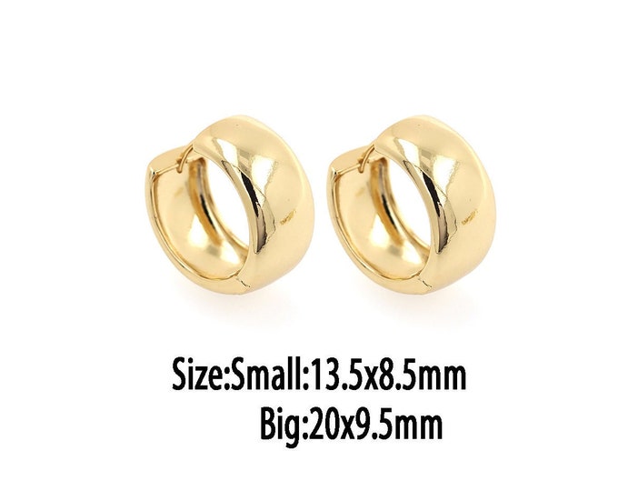1pair 18K Gold Filled Round Earring,Gold Dainty Round Earring,Simple Earrings,Gift for Her