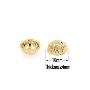 18K Gold Filled Flower Beads Cap,Gold Flower Beads Cap, DIY Bracelet Necklace Earrings Jewelry Making