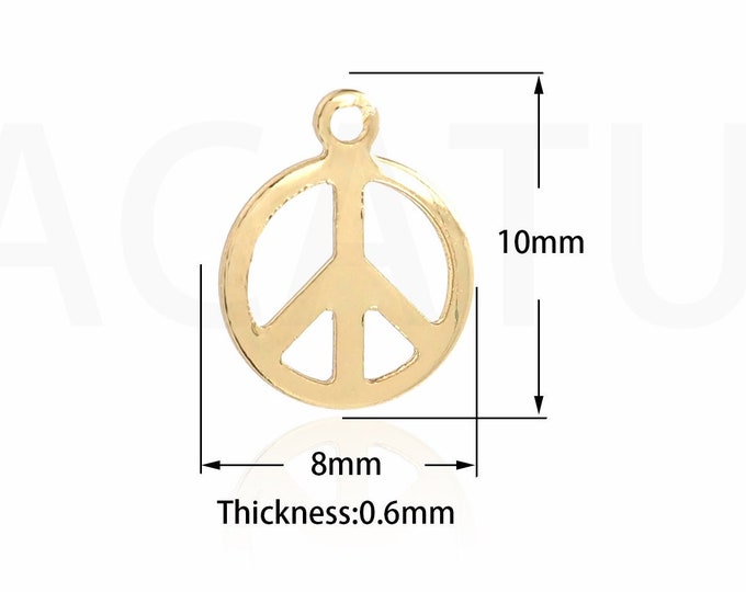 100 PCS Alchemy Pendant, Symbol Necklace, 18K Gold Filled Round Charm, Symbol Charm, Connector Necklace, DIY Jewelry Supplies, 10x8x0.6mm