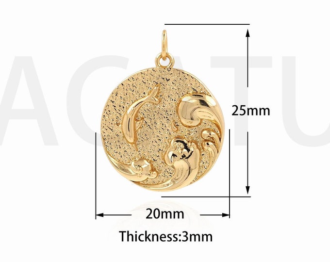 1PCS Fish Jewelry, Koi Fish Pendant, Fish Charm, Sea Creature Charm, Used for Necklace, Bracelet, Jewelry Making 20x25x3mm