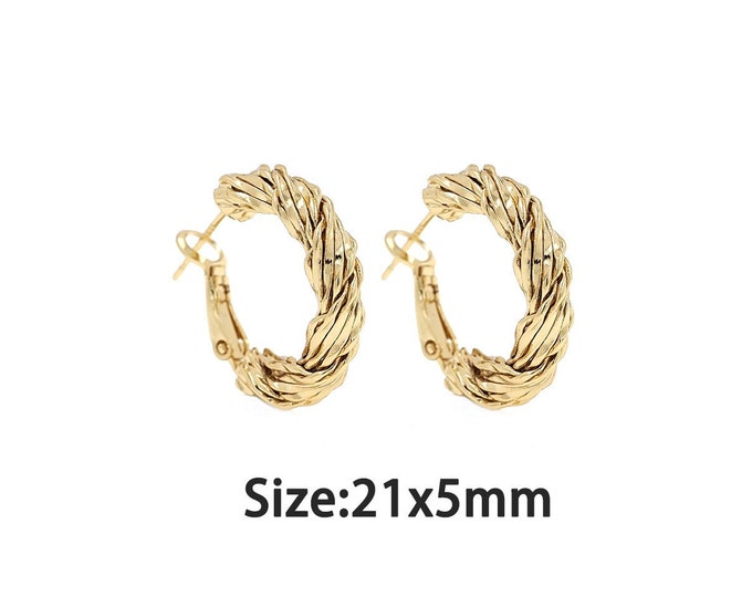 1 pair 18K Gold Filled Bar Earrings,Gold Dainty Bar Earring,Simple Earrings,Gift for Her