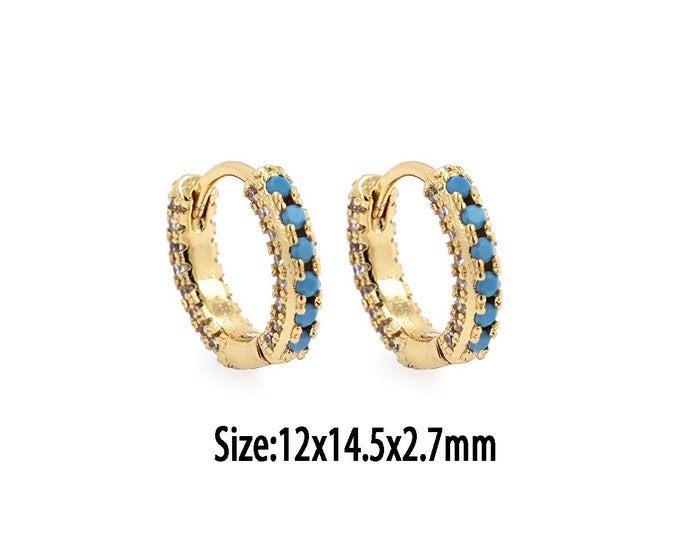 1pair 18K Gold Filled Fashion Earring,Gold Dainty Earring,Simple Earrings,Gift for Her