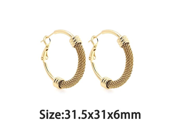 1 pair 18K Gold Filled Chunky Gold Earrings,Gold Dainty Statement Earring,Simple Earrings,Gift for Her