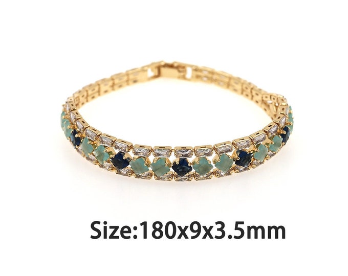 18k Gold Filled Tennis Bracelet,Gold Dainty CZ Diamond Bracelet,Simple Bracelet,Gift for Her