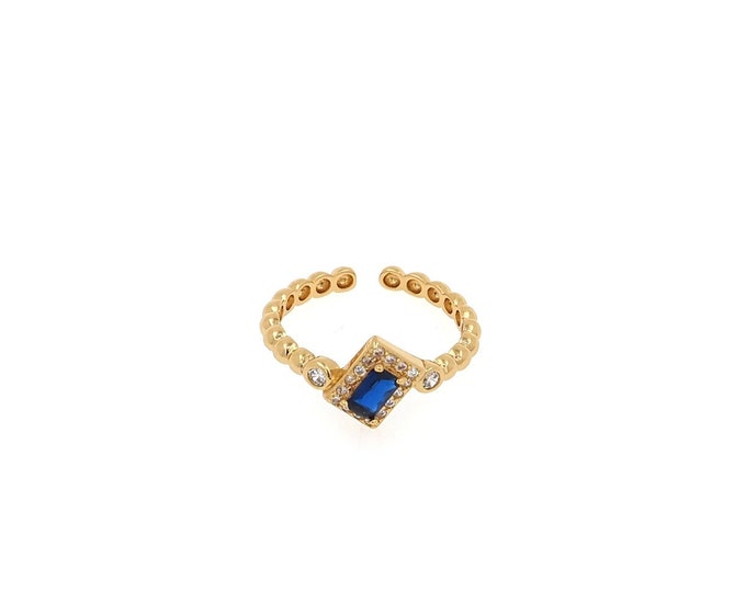 18K Gold Filled Fashion rings, CZ Gold Open Ring, Minimalist Ring,Dainty Ring,Gift for Her