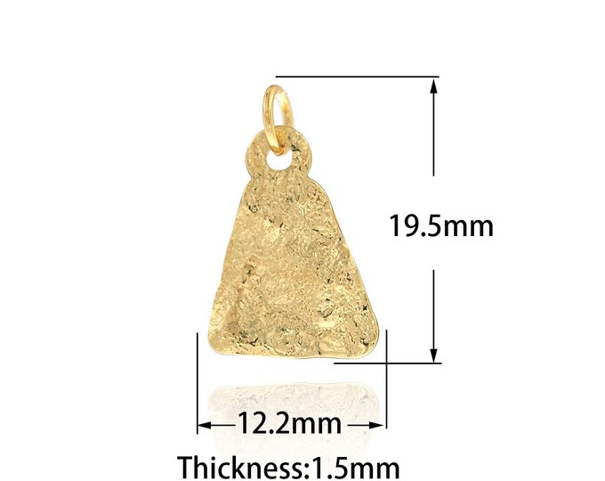 Dainty Triangle  Necklace, 18K Gold Filled Triangle Pendant,Blank Pendant, DIY Jewelry Accessories,