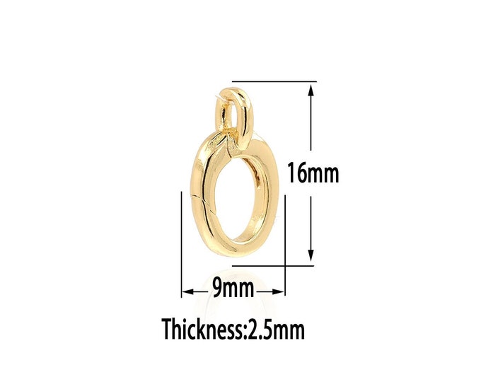 18K Gold Filled Round Pendant,Gold Round Charms, Round Charm Bracelet Necklace for DIY Jewelry Making Supply