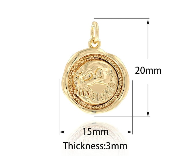 Money Necklace, 18K Gold Filled Dollar Pendant,Money Pendant, Coin Charm,DIY Jewelry Accessories,