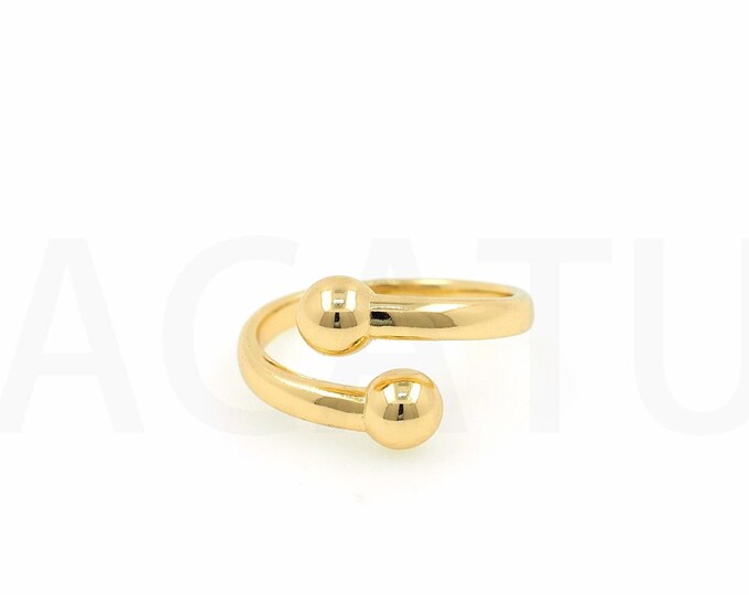 18K Gold Filled Ball Ring,Gold Dainty Open Ring,Simple Ring,Gift for Her