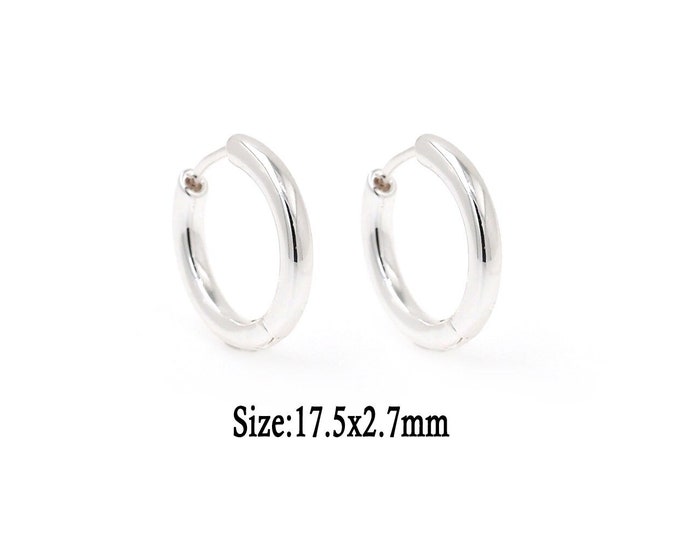 1 Pair, , Silver Hoop Earrings, Silver Earrings, Dainty Earrings,Silver Filled Hoop Earrings Gift for Her