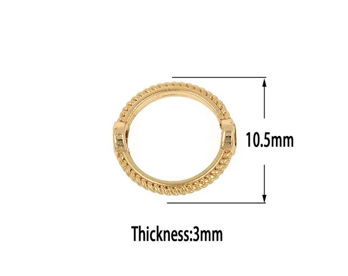 18K Gold Filled Ring Bead Ring,Round Beads,Bead Ring Gasket,DIY Gold Jewelry Making