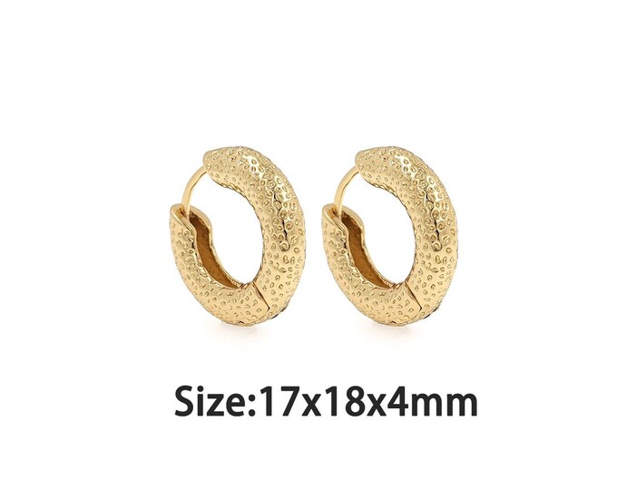 1 pair 18K Gold Filled Round Earrings,Gold Dainty Round Earring,Simple Earrings,Gift for Her