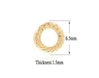 18K Gold Filled Jump Rings,Dainty Round Open Jump Rings Bulk,Gold Split Rings for DIY Jewelry Making Supply