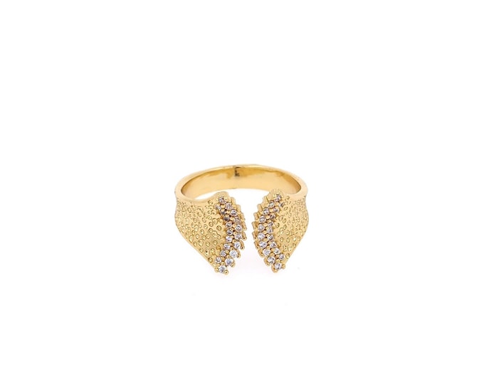 18K Gold Filled Wide Ring,Gold Open Ring,Minimalist Ring,Dainty Ring,Gift for Her