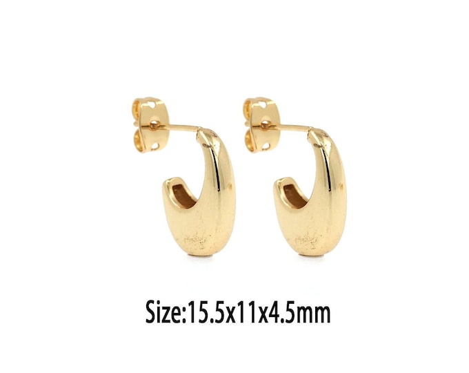 1pair 18K Gold Filled Fashion Stud Earring,Dainty Stud Earrings,Gold Minimalist Stud Earrings,Gift For Her