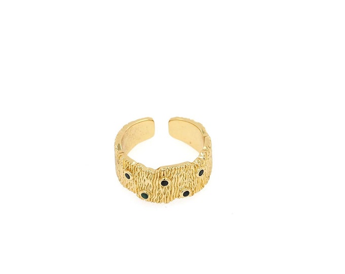 18K Gold Filled Wide Ring,Gold Open Ring,Minimalist Ring,Dainty Ring,Gift for Her