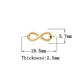 18K Gold Filled Figure 8 Connector,Gold Dainty Figure 8  Connector,Figure 8 Connector Bracelet Necklace for DIY Jewelry Making Supply