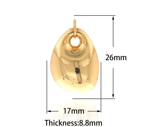 18K Gold Filling Suitable For Bracelets Necklaces Oval Pendant Oval Necklaces DIY Jewelry Making Supplies