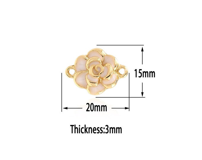 18K Gold Filled Stylish Connectors, Simple Connectors, Dainty Charm Bracelet Necklace for DIY Jewelry Making Supply