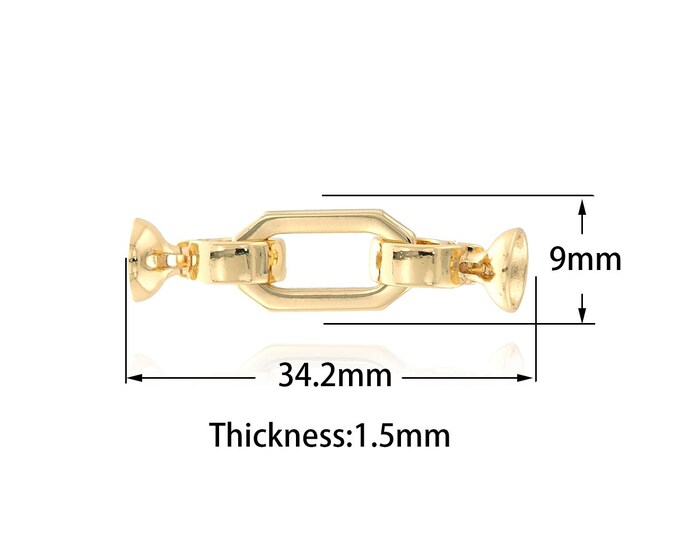 Square Connector,Bar Rectangle Charm, 18K Gold Filled Bar Connector,Square Connector DIY Jewelry Supplies,