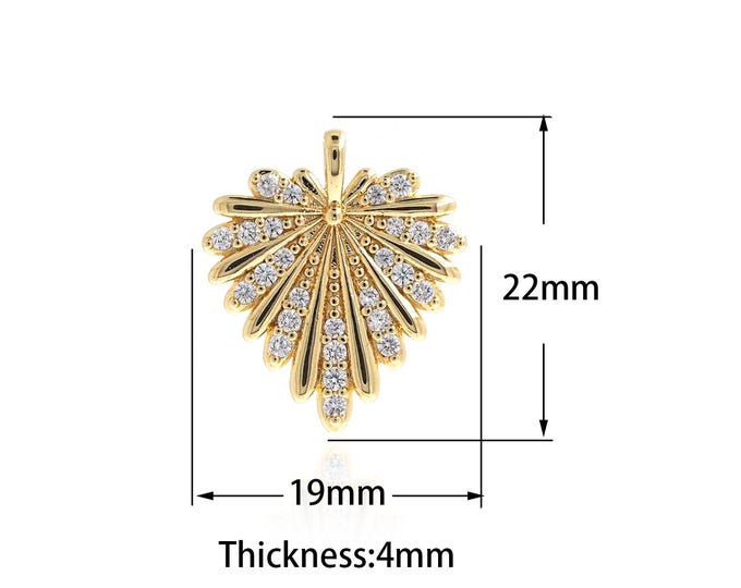1pcs Small Pendant,18K Gold Filled Heart Pendant,Zircon Heart  Necklace,Love Bracelet,Valentine's Day gift,DIY Jewelry Accessories
