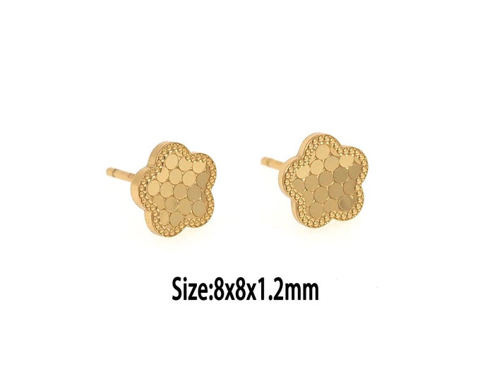 1Pair 18K Gold Filled Honeycomb Stud Earrings,Gold  Star Stud Earrings,Dainty Studs Earrings,Small Studs Earrings,Gift for Her