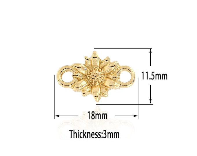 18K Gold Filled Stylish Connectors, Simple Connectors, Dainty Charm Bracelet Necklace for DIY Jewelry Making Supply