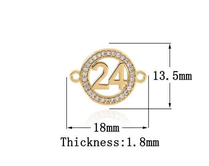 18K Gold Filled 24 Connector,Gold Dainty Round Connector,Round Connector Bracelet Necklace for DIY Jewelry Making Supply