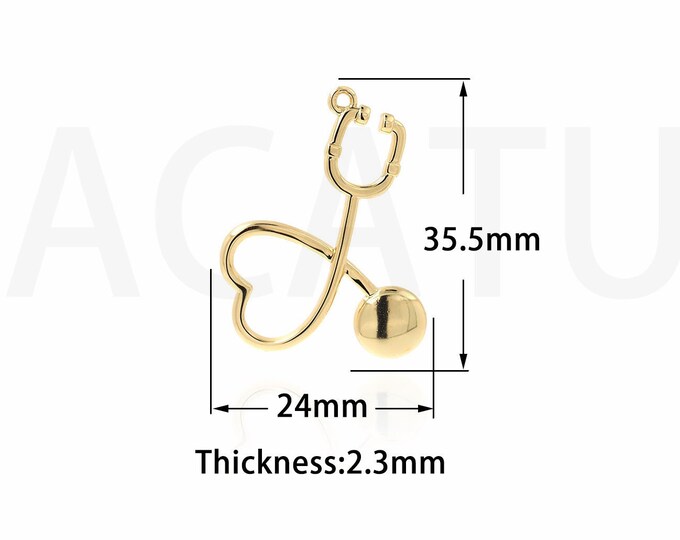 1PCS Heart Pendant Love Jewelry 18K Gold Filling Romance Jewelry Love Charm DIY Jewelry Making Accessories 35.5x24x2.3mm