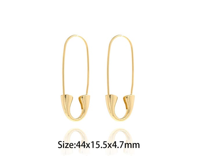 1pair 18K Gold Filling Paper Clip Earring,Gold Dainty Round Earring,Simple Earrings,Gift for Her