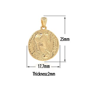 Pendentif portrait en or 18 carats, breloques personnages délicats en or, collier bracelet à breloques en relief pour la fabrication de bijoux à bricoler soi-même