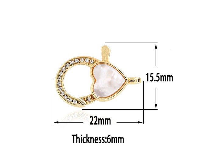 18K Gold Filled  Lobster Clasp, Gold Lobster Clasp,CZ Lobster Claw Bracelet Necklace for DIY Jewelry Making Supply