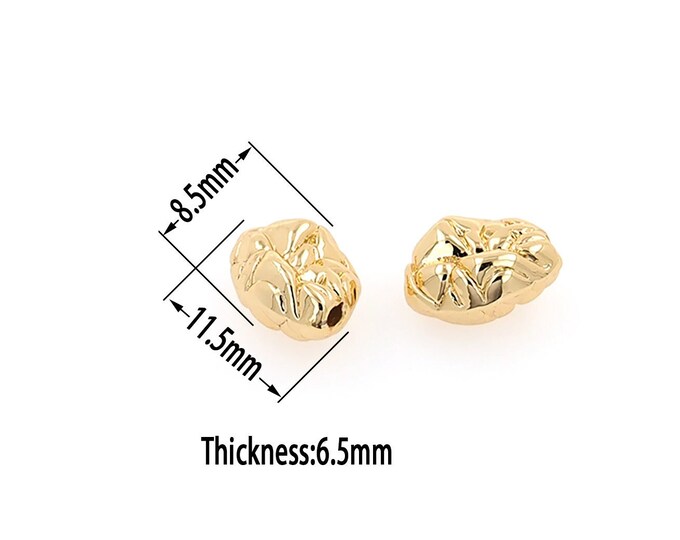 18K Gold Filled Stone Beads,Gold Stone Beads, DIY Bracelet Necklace Earrings Jewelry Making