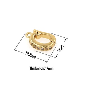 18K Gold Filled Round Clasp,Round Clasp Bracelet Necklace for DIY Jewelry Making Supply