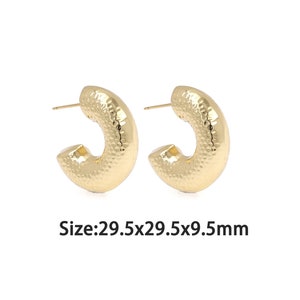 1 pair Gold Dainty Statement Stud Earring,18K Gold Filled Chunky Gold Stud Earrings,Simple Stud Earrings,Gift for Her