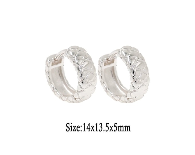 1 Pair, , Silver Hoop Earrings, Silver Earrings, Dainty Earrings,Silver Filled Hoop Earrings Gift for Her