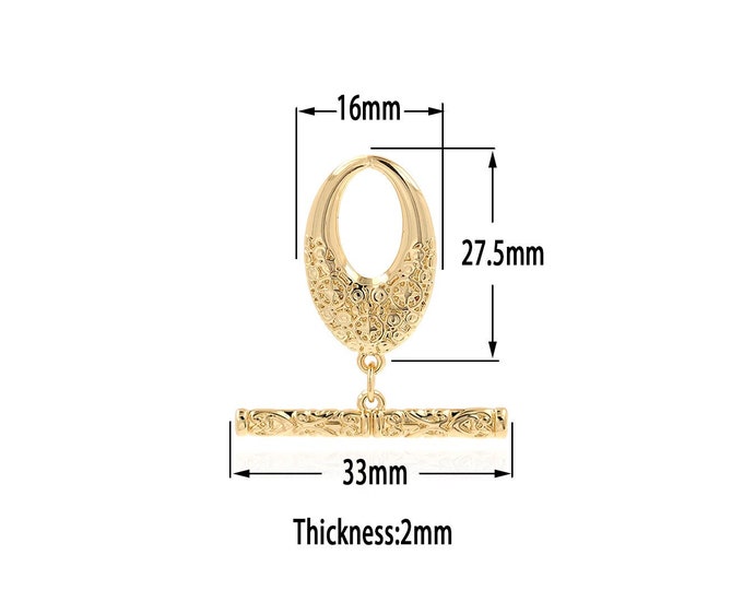 18K Gold FilledOT Clasp, Necklace Clasp, Bracelet Clasp, Jewelry Clasp, Bracelet Necklace for DIY Jewelry Making Supply