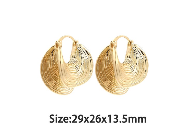 1 pair 18K Gold Filled Handbag Earrings,Gold Dainty Handbag Earring,Simple Earrings,Gift for Her