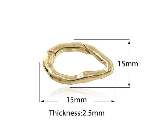 18K Gold Filled Snap Clasp,Spring Clasp Waterdrop Clasp Bracelet Necklace for DIY Jewelry Making Supply