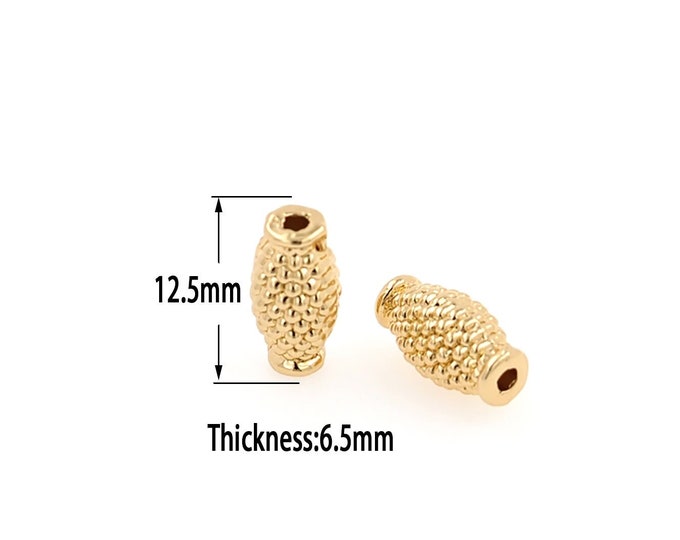 18K Gold Filled Tube Beads,Gold Tube Beads,DIY Bracelet Necklace Earrings Jewelry Making