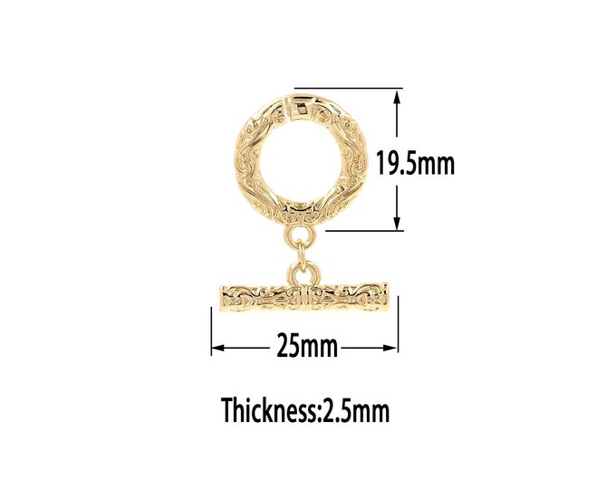 18K Gold FilledOT Clasp, Necklace Clasp, Bracelet Clasp, Jewelry Clasp, Bracelet Necklace for DIY Jewelry Making Supply