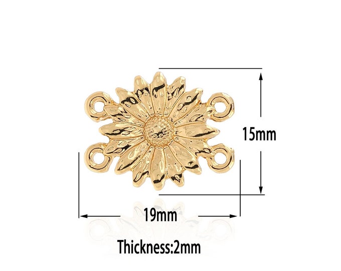 18K Gold Filled Stylish Connectors, Simple Connectors, Dainty Charm Bracelet Necklace for DIY Jewelry Making Supply