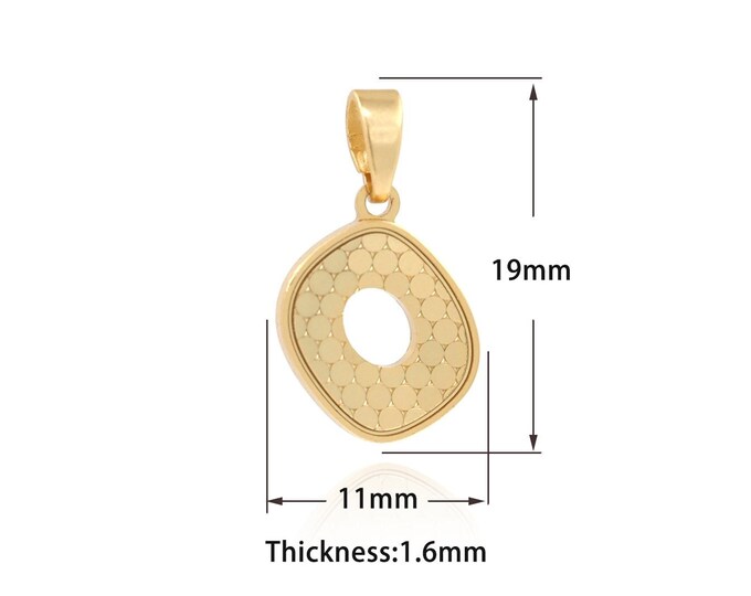 Hollow Oval Pendant 18K Gold Filled Oval Pendant Necklace Suitable for Bracelet, Necklace, Jewelry Making Supplies 19x11x1.6mm