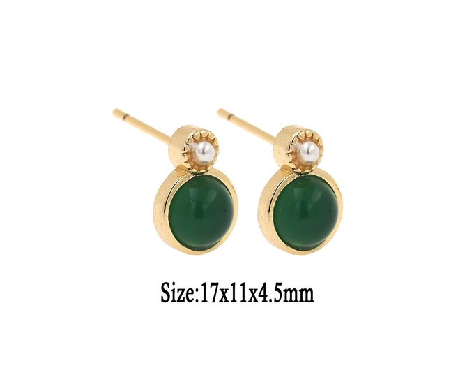 1pair 18K Gold Filled Minimalist Earrings,Gold Studs Earrings,Dainty Studs Earrings,Simple Studs Earrings