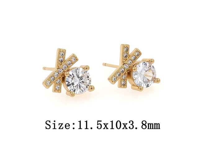 1pair 18K Gold Filling Fashion Stud Earrings,Gold Minimalist Stud Earring,Simple Stud Earrings,Gift for Her