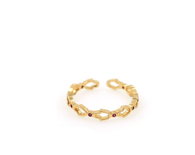 18K Gold Round Ring,Gold Hand Ring,Simple Ring,Gift for Her