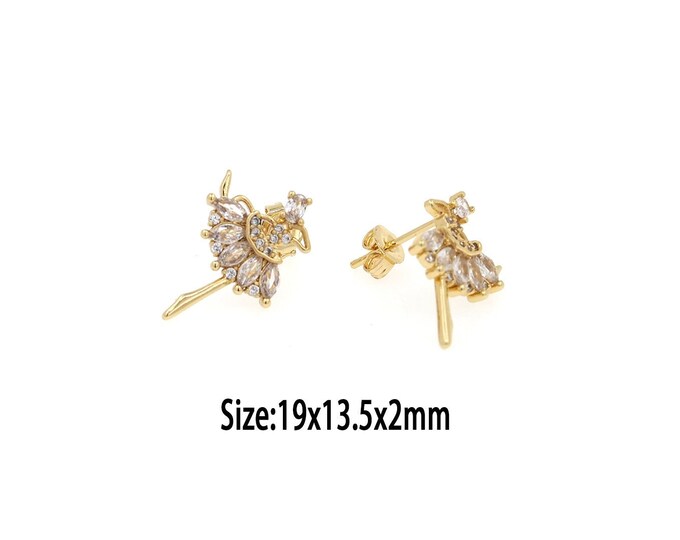 1pair 18K Gold Filled Fashion Stud Earring,Dainty Stud Earrings,Gold Minimalist Stud Earrings,Gift for Her