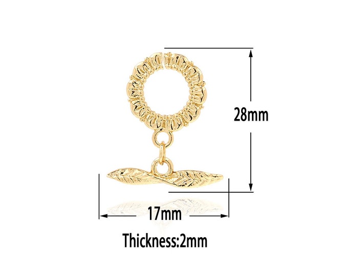 18K Gold FilledOT Clasp, Necklace Clasp, Bracelet Clasp, Jewelry Clasp, Bracelet Necklace for DIY Jewelry Making Supply
