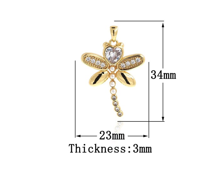 18K Gold Filled Heart Pendant,Gold Dainty Heart Charms,Simple pendant Bracelet Necklace for DIY Jewelry Making Supply